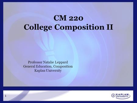 CM 220 College Composition II