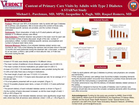 Problem: Although over 80% of all physician visits by adults with type 2 diabetes are to primary care physicians, little is known about the content of.