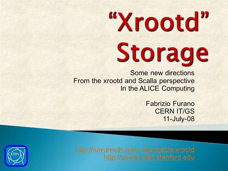 11-July-2008Fabrizio Furano - Data access and Storage: new directions1.