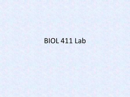 BIOL 411 Lab. About the course BIOL 411 newly redesigned as an Inquiry course – Meets new Discovery Program requirements Attributes of Inquiry course.