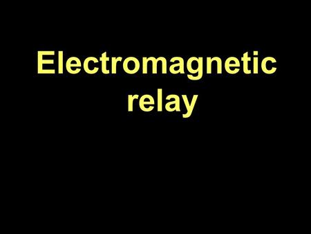 Electromagnetic relay