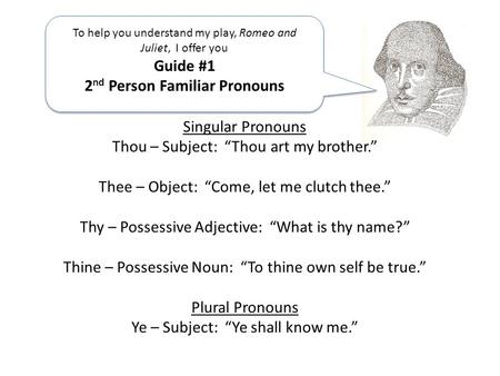 2nd Person Familiar Pronouns