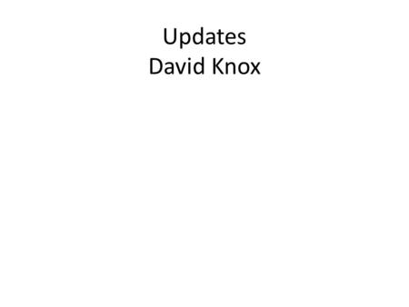 Updates David Knox. Trailblazers David Knox Skills and Employability Service.