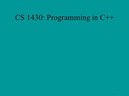 1 CS 1430: Programming in C++. 2 IF Statement if (cond) statement //Next statement if (cond) { statement1 statement2 … } //Next statement.