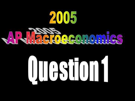 2005 AP Macroeconomics Question 1.