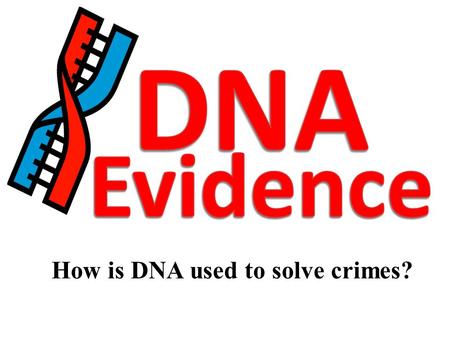 How is DNA used to solve crimes?