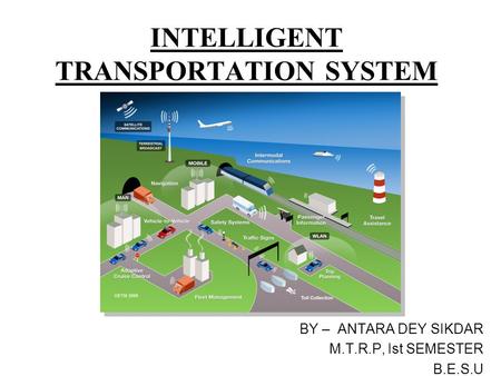 INTELLIGENT TRANSPORTATION SYSTEM BY – ANTARA DEY SIKDAR M.T.R.P, Ist SEMESTER B.E.S.U.