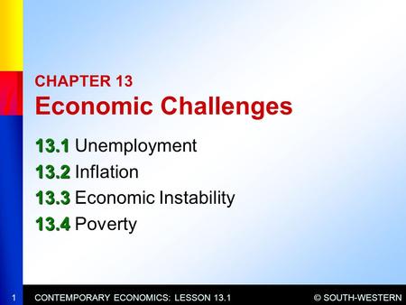CHAPTER 13 Economic Challenges