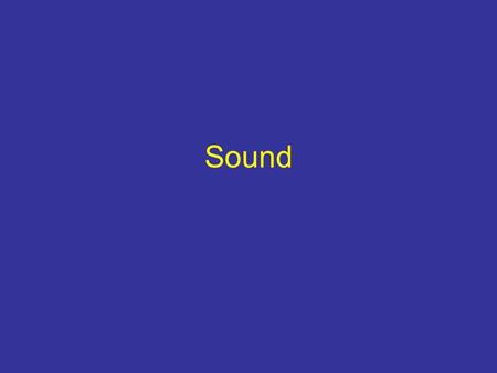 Sound. Sound Moves in 3 Dimensions Sound Basics Sound – A wave of energy created by vibrating objects that travels through a medium Origin – vibrating.