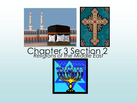 Chapter 3 Section 2 Religions of the Middle East.