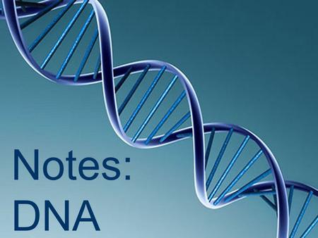 Notes: DNA. I. What is DNA? DNA (deoxyribonucleic acid) is a type of molecule found in the nucleus of all cells that contains instructions for the cell.