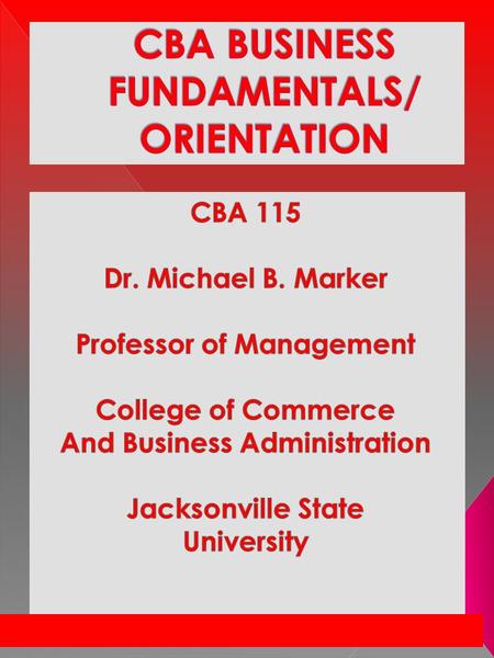 College of Commerce and Business Administration Jacksonville State University.