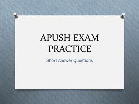 Short Answer Questions