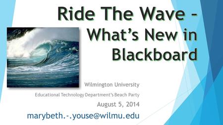 Wilmington University Educational Technology Department’s Beach Party August 5, 2014