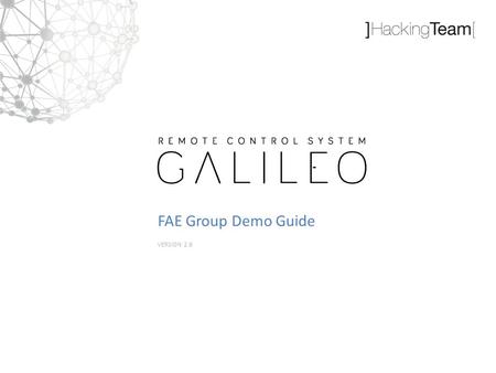 VERSION 2.6 FAE Group Demo Guide. Remote Control System Demo In order to standardize the way how Remote Control System is presented and to maximize the.