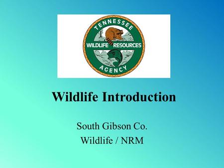 Wildlife Introduction South Gibson Co. Wildlife / NRM.