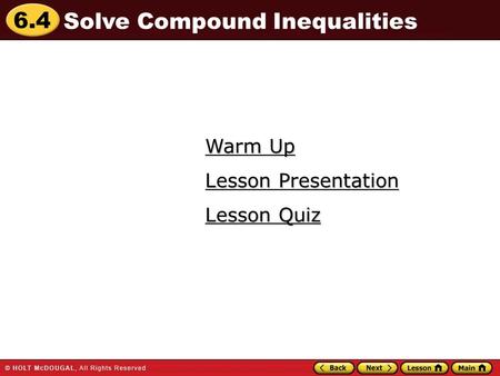 Solve Compound Inequalities