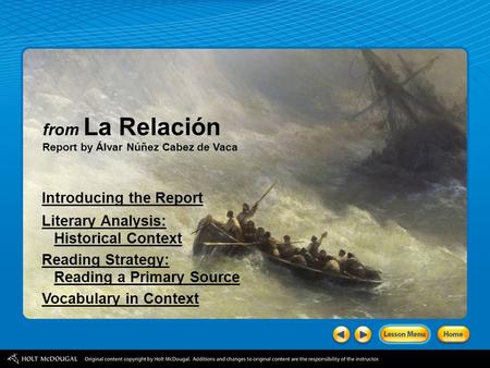 from La Relación Introducing the Report Literary Analysis: