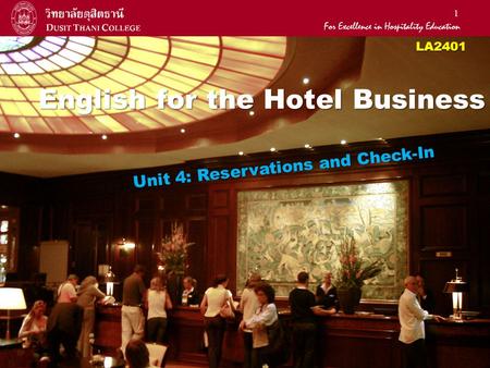 English for the Hotel Business
