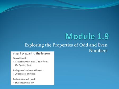 Exploring the Properties of Odd and Even Numbers