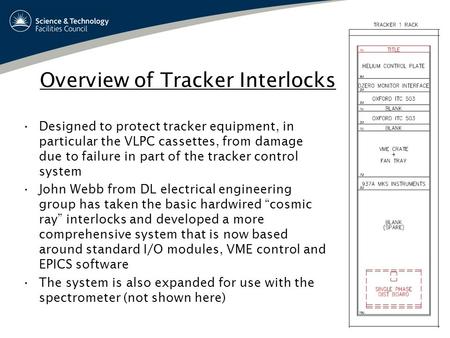 Overview of Tracker Interlocks Designed to protect tracker equipment, in particular the VLPC cassettes, from damage due to failure in part of the tracker.