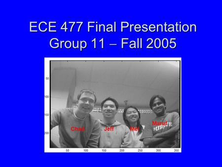 ECE 477 Final Presentation Group 11  Fall 2005 ChadJeffMel Maruf.