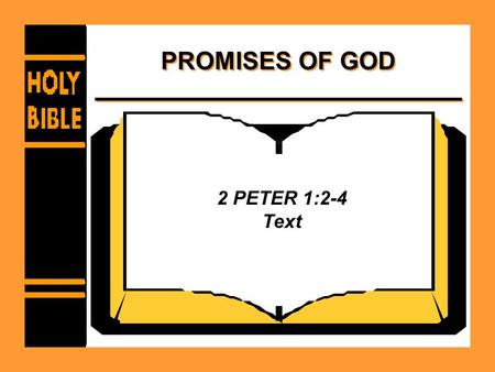 PROMISES OF GOD 2 PETER 1:2-4 Text. FORGIVENESS OF SINS Sin and the scripture –Numbers 32:23 –Ezekiel 18:20 –Romans 5:12.