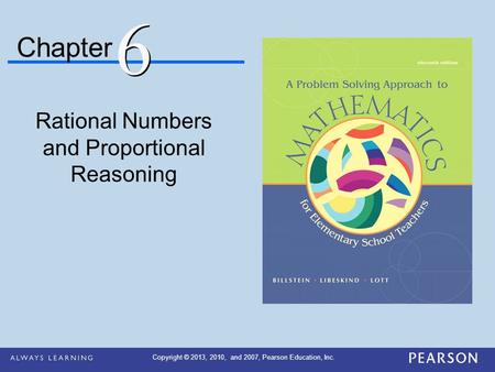 6 Chapter Rational Numbers and Proportional Reasoning