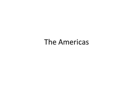 The Americas. Date: Thursday December 5 TSWBAT read and analyze the Ancient America’s, their geography, and the five important peoples Warm-Up: Page 369.