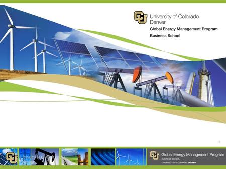 1. Fundamentals of Global Energy Business Michael J. Orlando University of Colorado - Denver week 1: Demand for Energy video 3: Innovation transforms.