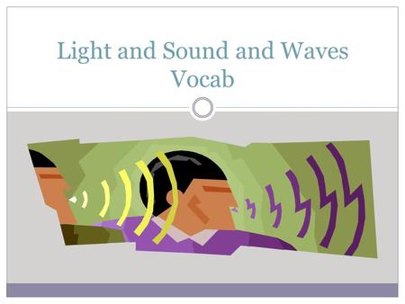 Light and Sound and Waves Vocab. Amplitude The distance from equilibrium of a wave to the crest or the trough.