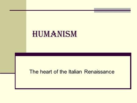The heart of the Italian Renaissance