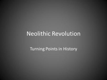 Turning Points in History