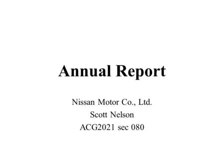 Annual Report Nissan Motor Co., Ltd. Scott Nelson ACG2021 sec 080.