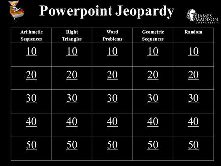 Powerpoint Jeopardy Arithmetic Sequences Right