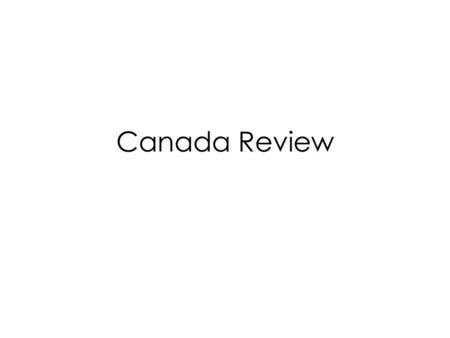 Canada Review. Describe Canada’s issue with Acid Rain.