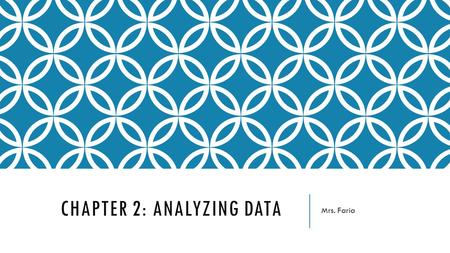 Chapter 2: analyzing data