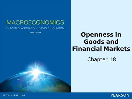 Openness in Goods and Financial Markets Chapter 18.