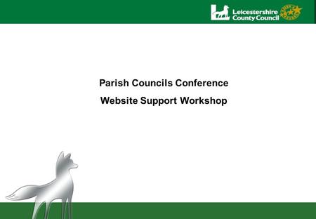 Parish Councils Conference Website Support Workshop.