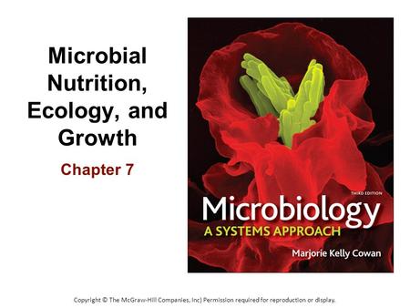 Microbial Nutrition, Ecology, and Growth Chapter 7 Copyright © The McGraw-Hill Companies, Inc) Permission required for reproduction or display.