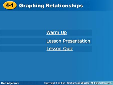 Graphing Relationships