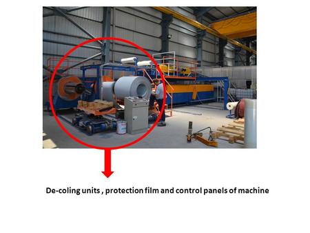 De-coling units, protection film and control panels of machine.