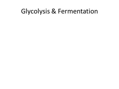 Glycolysis & Fermentation. 3.7.1 Define cell respiration.