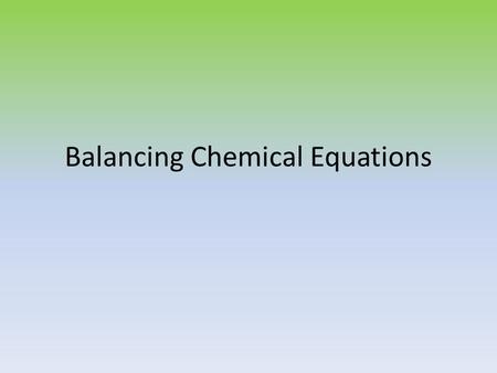 Balancing Chemical Equations. Demonstration!!!!!!!! Sentence - Combine dissolved Lead (II) Nitrate with aqueous Potassium Iodide to yield aqueous Potassium.