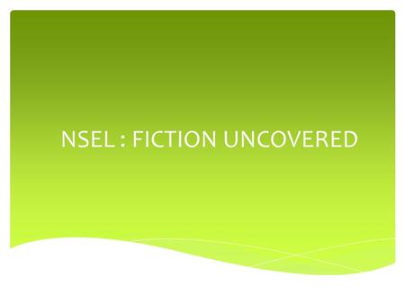 NSEL : FICTION UNCOVERED.  The National Spot Exchange Ltd alleged payment crisis Rs 5,600 came to light on July 31, 2013, when the exchange suspended.