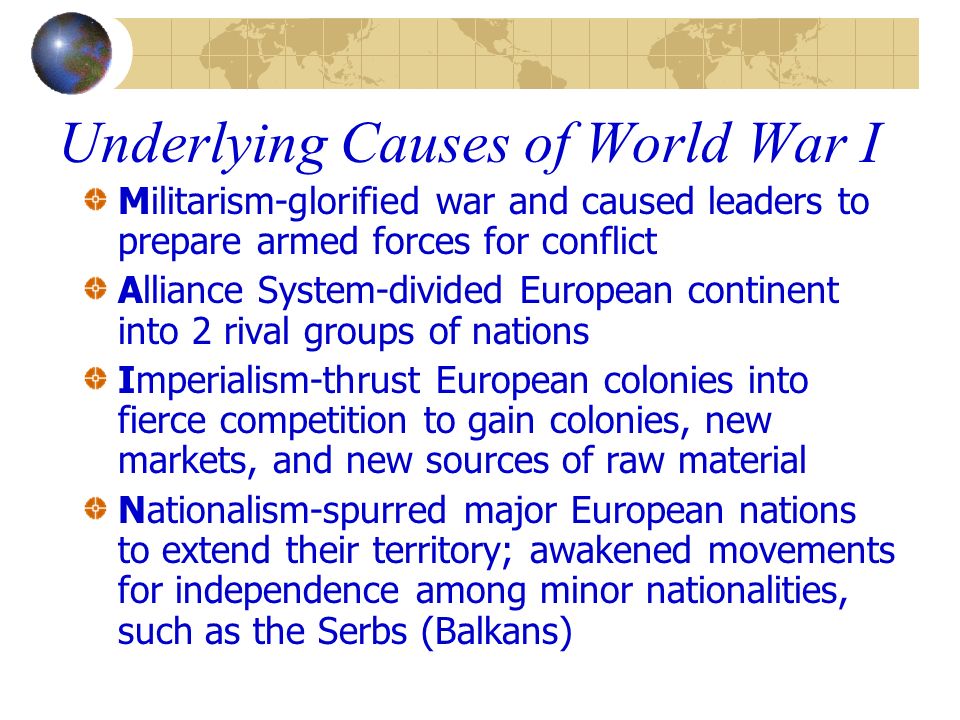 causes of world war 1 essay outline