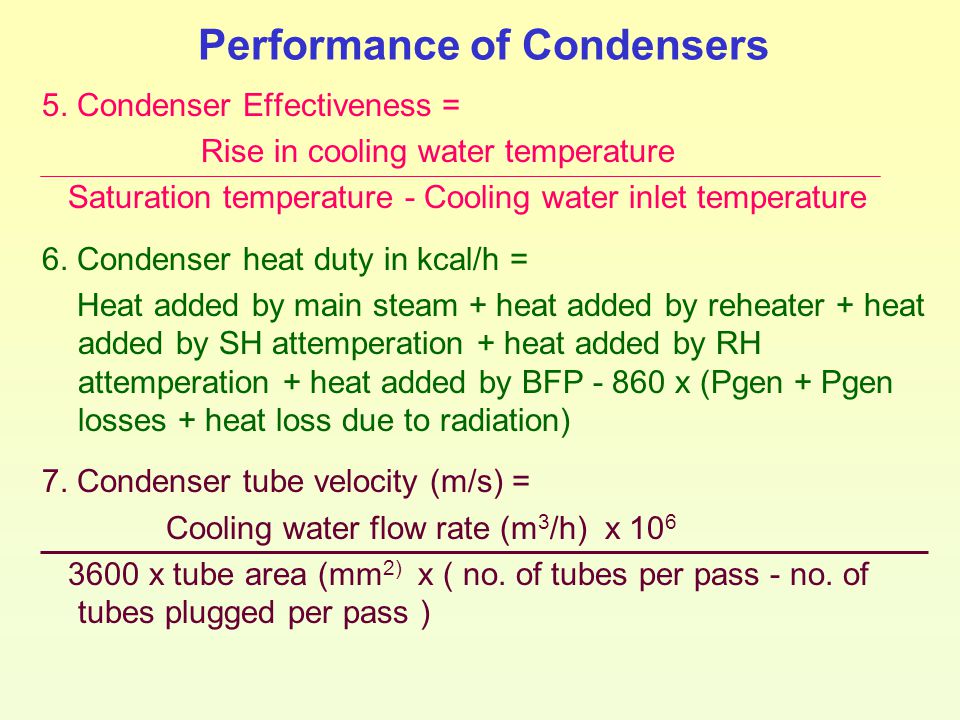 Cooling Water Condenser Calculation 64
