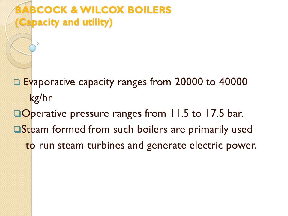 Badcock And Wilcox Boiler Ppt Templates