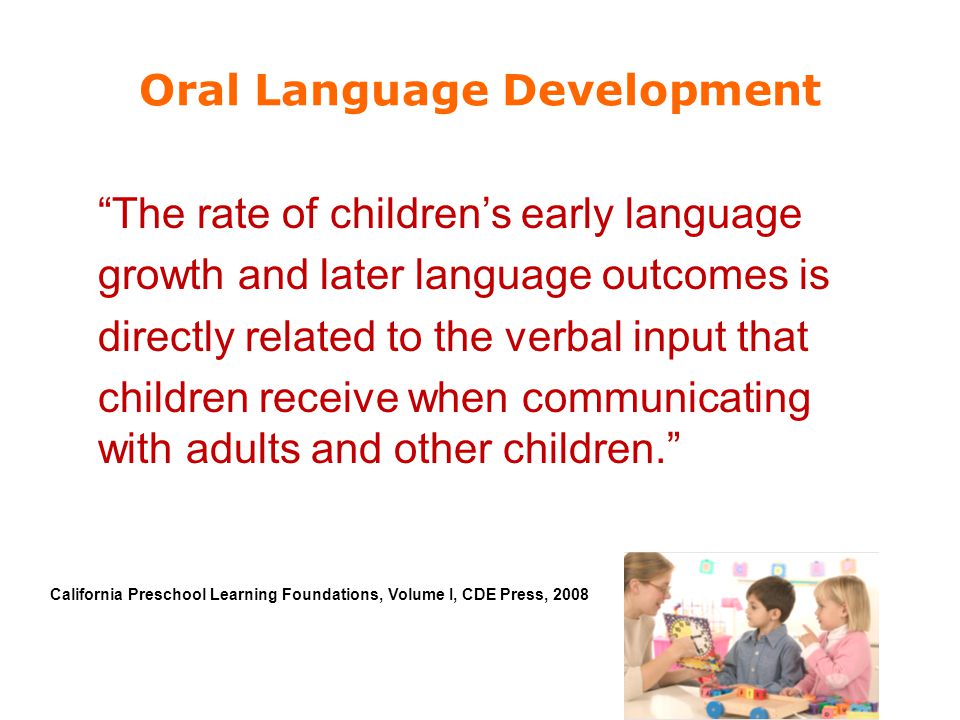 Oral Language Development 110