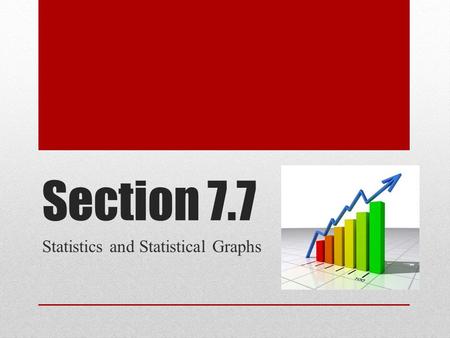 Section 7.7 Statistics and Statistical Graphs. Data Collection Pulse Rates (beats per minute) of Our Class.